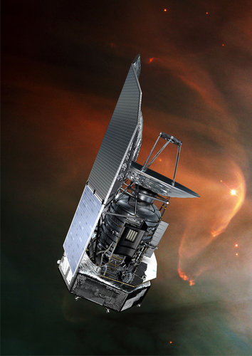 Artist impression of the Herschel spacecraft