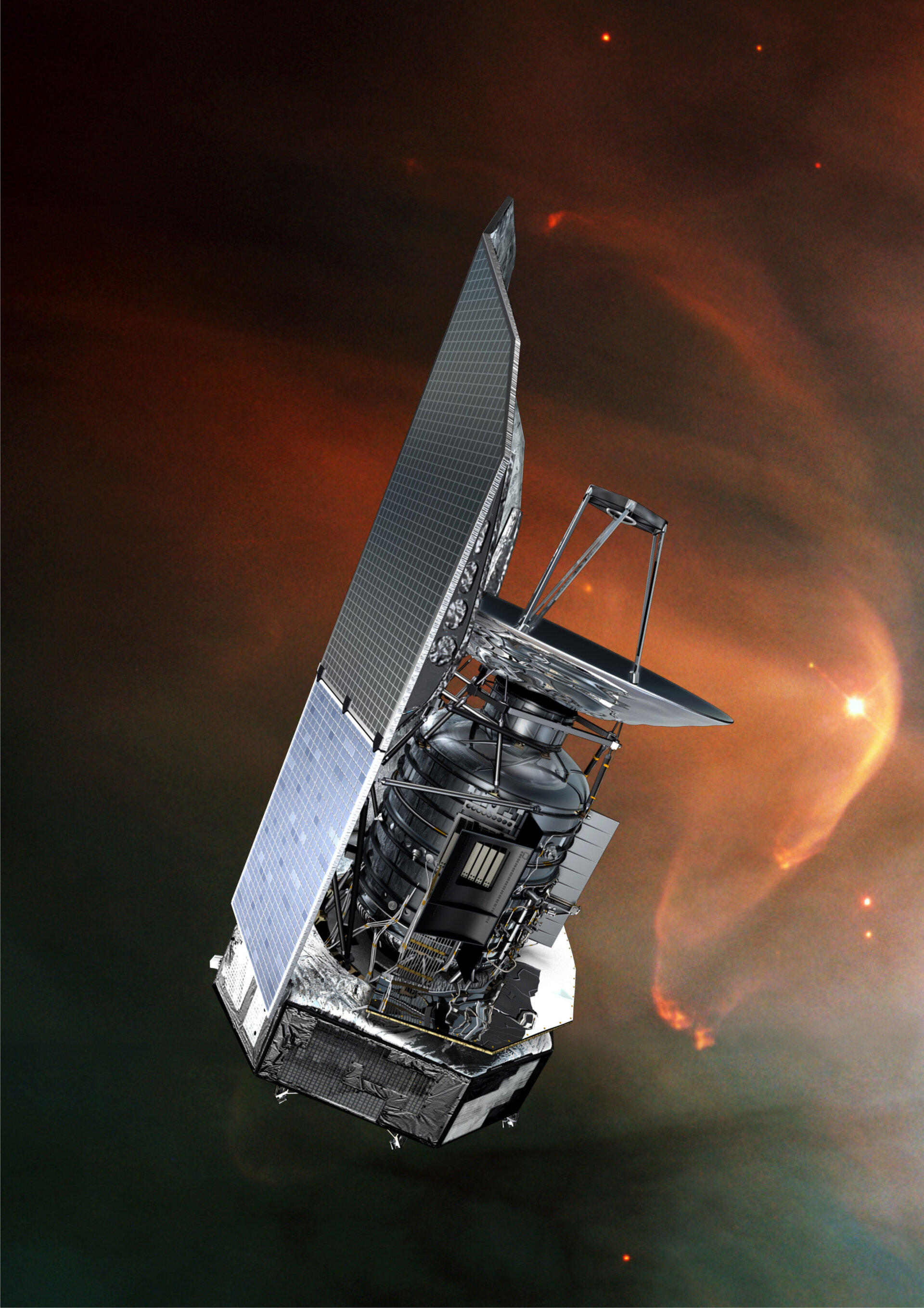 Artist impression of the Herschel spacecraft