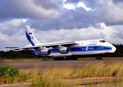 Planck arrives at Rouchambeau airport, French Guiana, on 19 February 2009