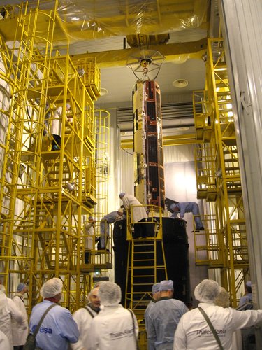 GOCE mated to the Breeze Upper Stage