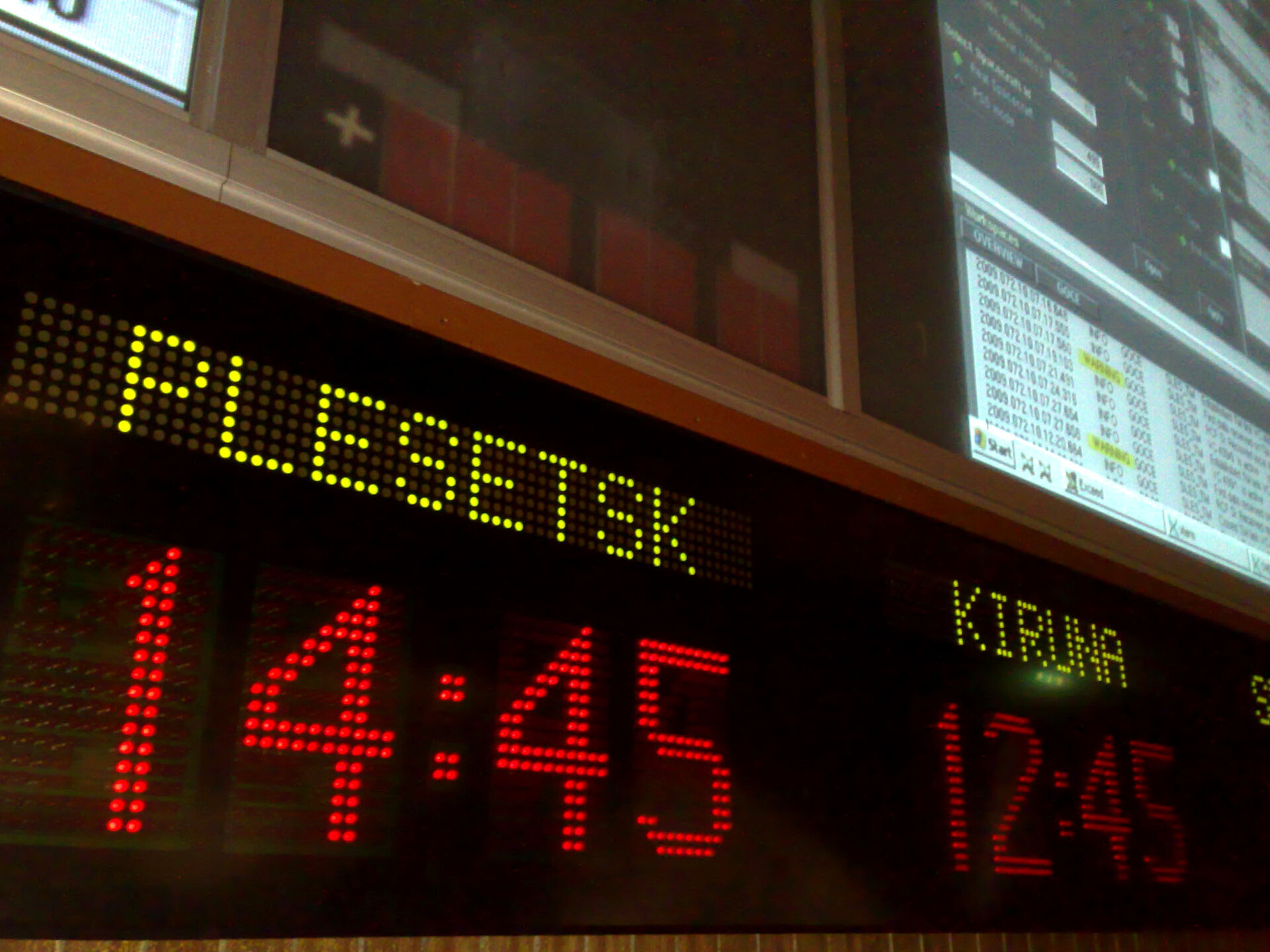 Plesetsk time display - CET + 2 hours