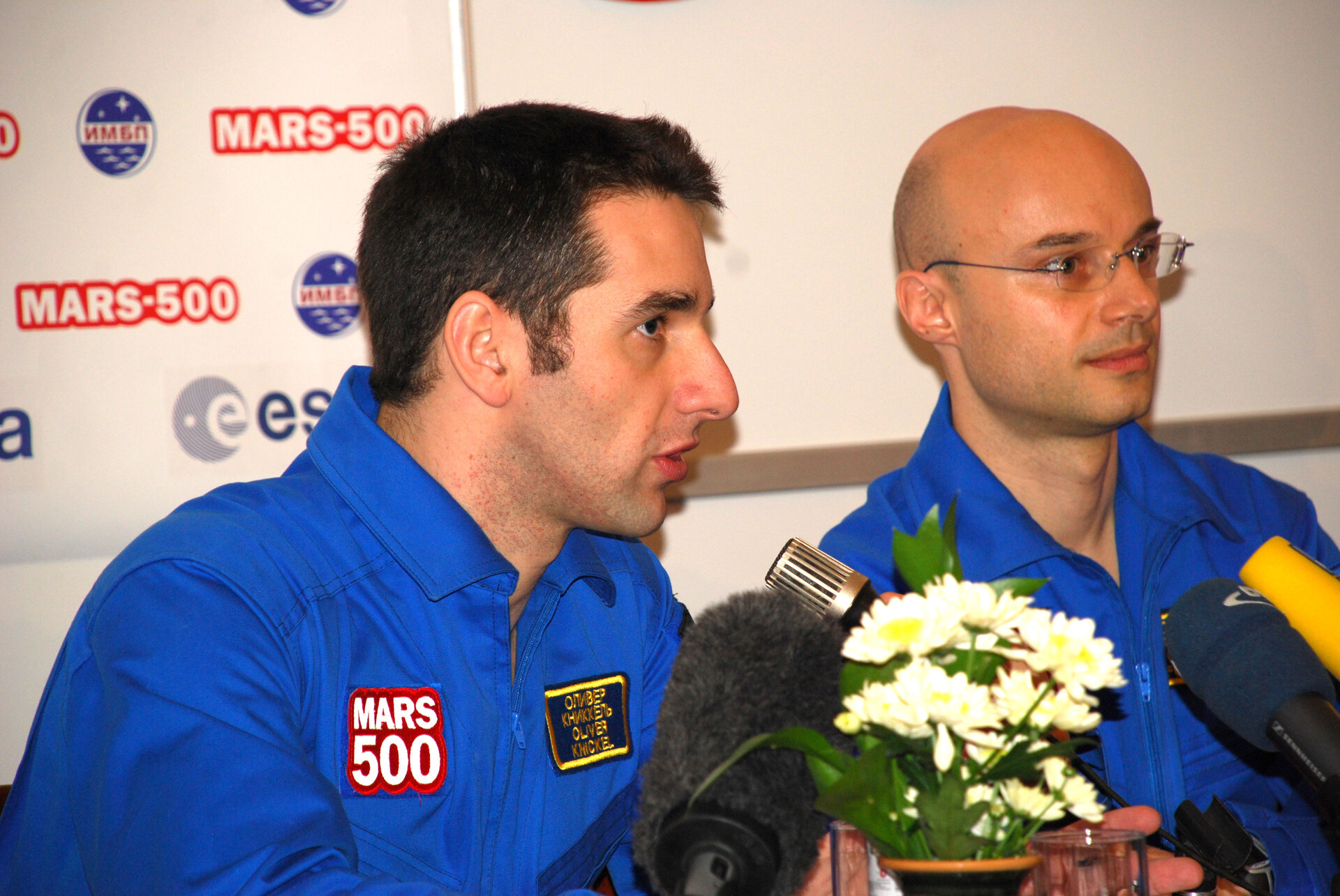 ESA-selected participants Oliver Knickel and Cyrille Fournier