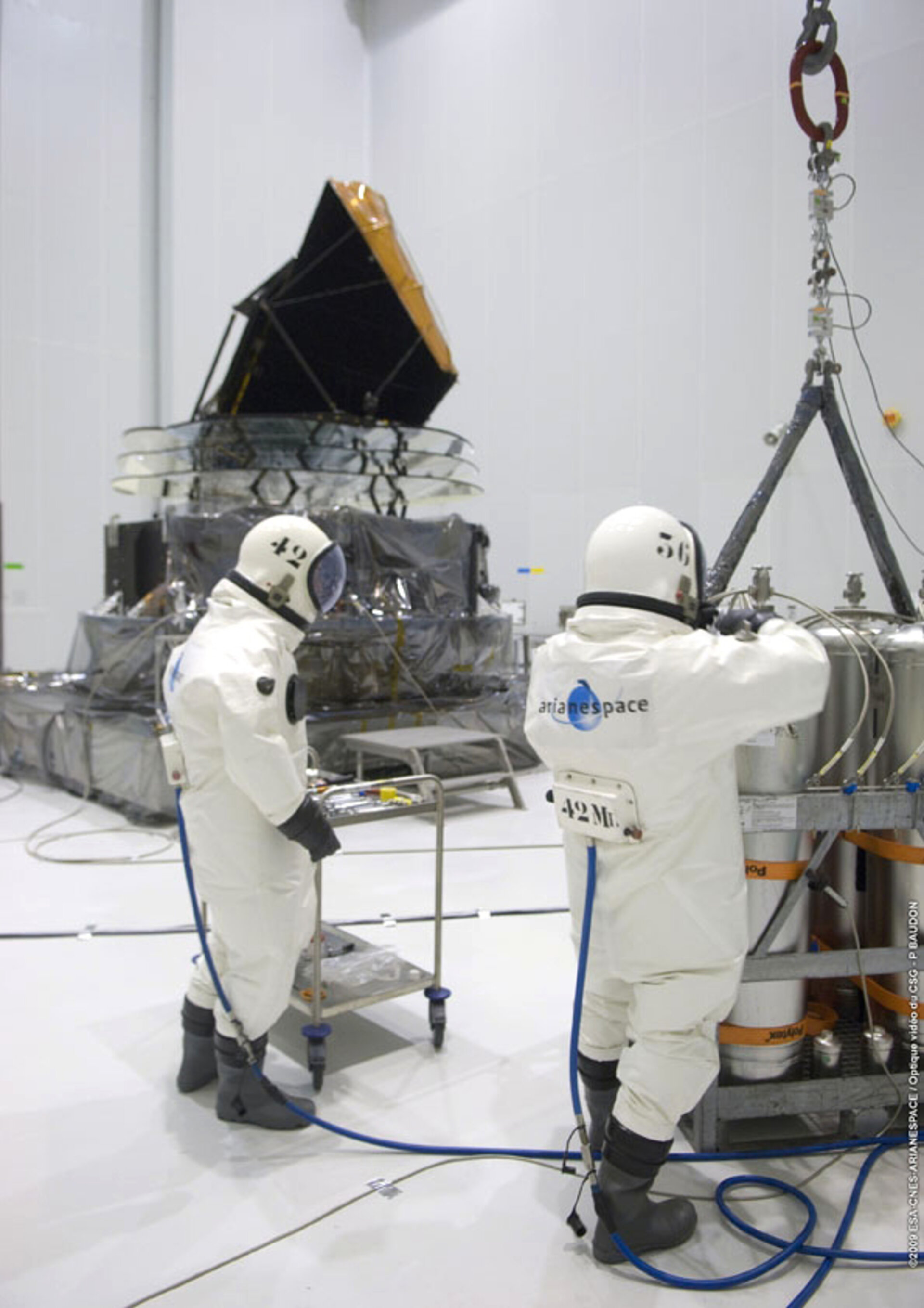 Current satellite fuelling requires special safety suits