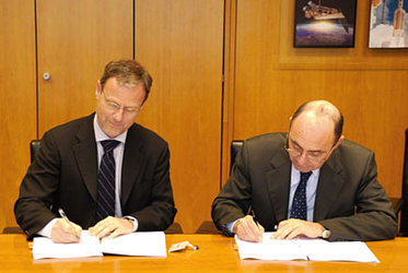 Volker Liebig, Direttore dei Programmi di Osservazione della Terra dell'ESA e Enrico D'Agostino, Presidente di BIC Lazio