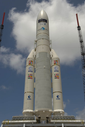 Ariane 5 enclosing Herschel and Planck