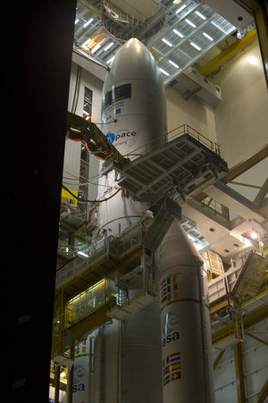 Ariane 5 enclosing Herschel and Planck