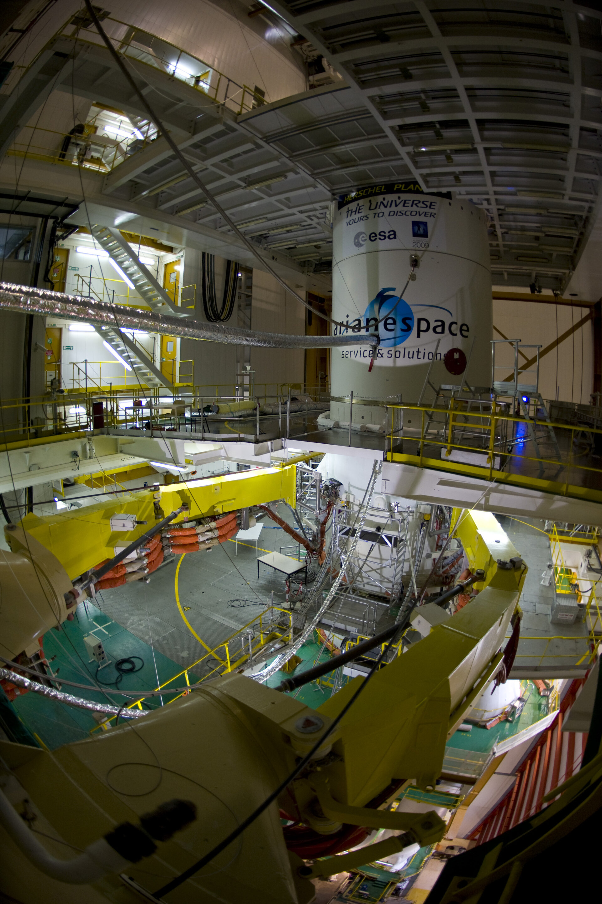 Ariane 5 fairing carrying Herschel and Planck