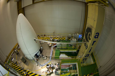 Ariane 5 fairing carrying Herschel and Planck