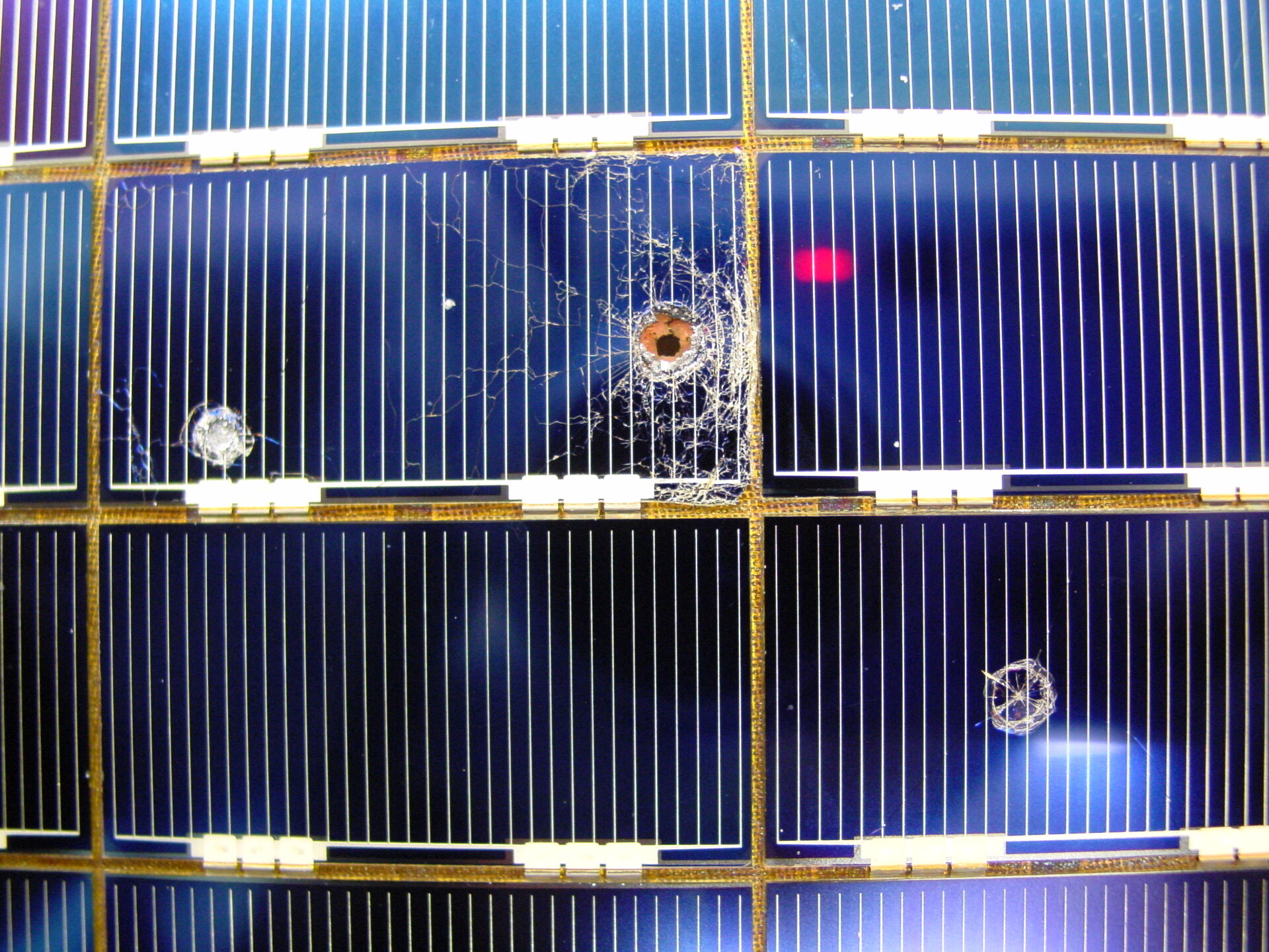 ESA built-solar cells retrieved from the Hubble Space Telescope in 2002