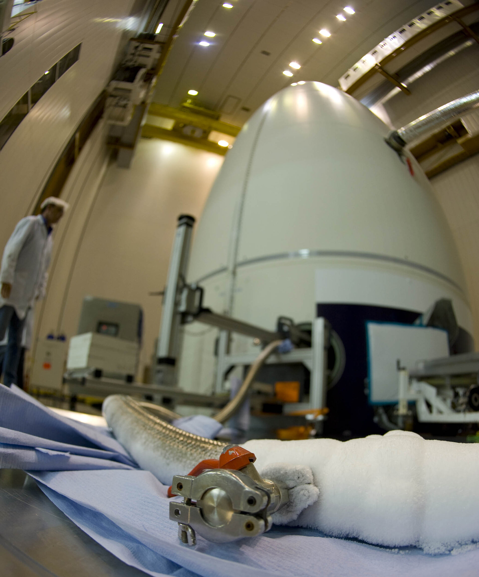 Helium vent connected to the Herschel cryostat