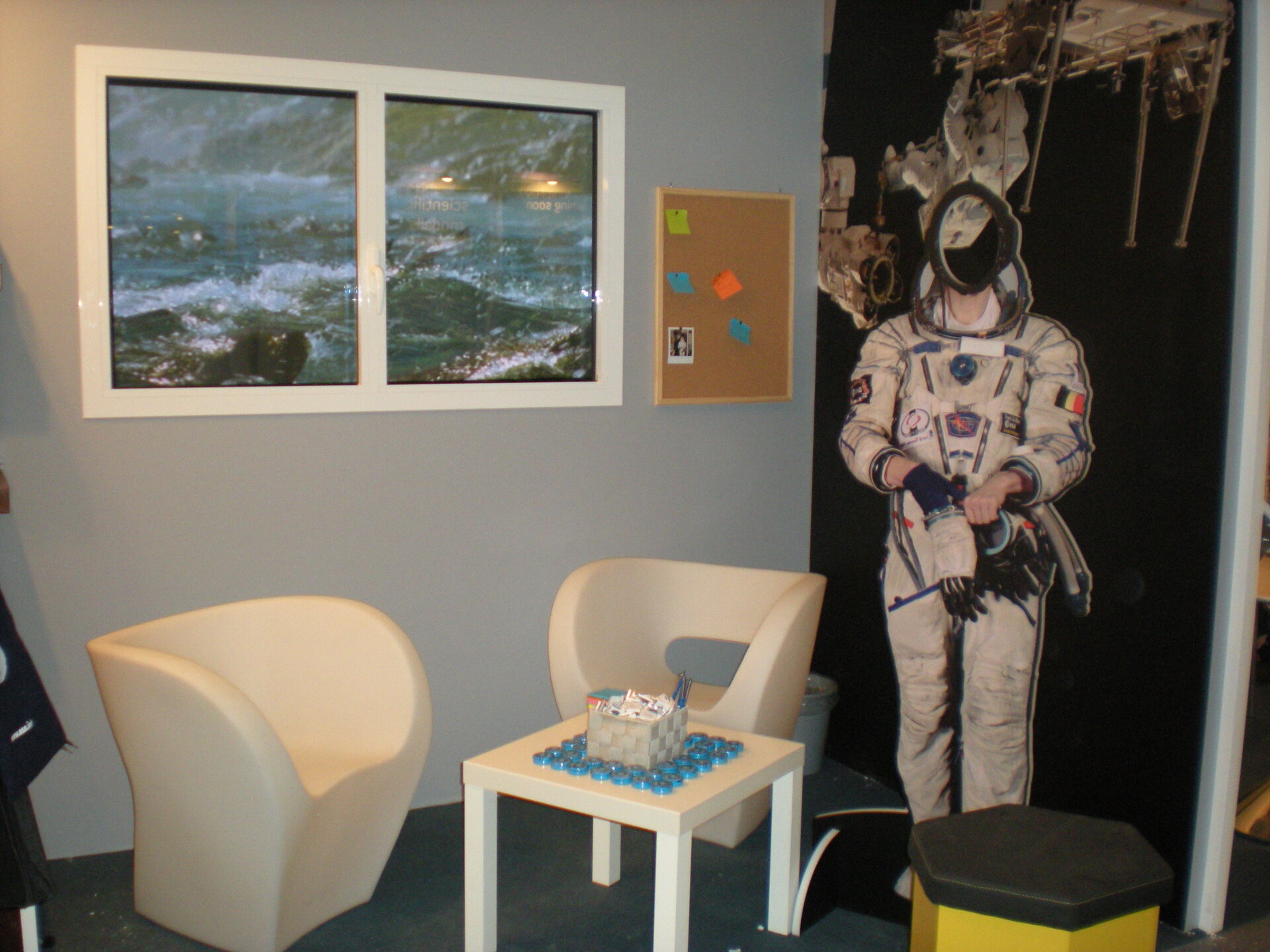 ESA's human spaceflight stand at the Ecsite 2009 Business Bistro