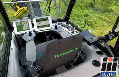 Precision Forestry Positioning System on harvesting machine