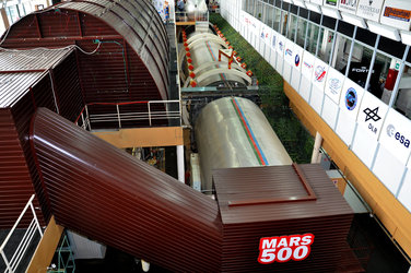 An exterior view of isolation facility at the Russian Institute of Biomedical Problems in Moscow