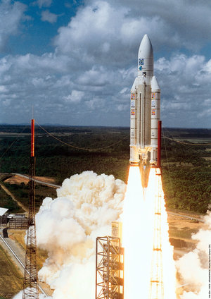 Ariane 5 lors du lancement de Rosetta