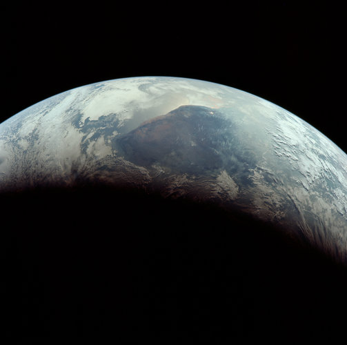 Earth seen by Apollo crew hours before reentry