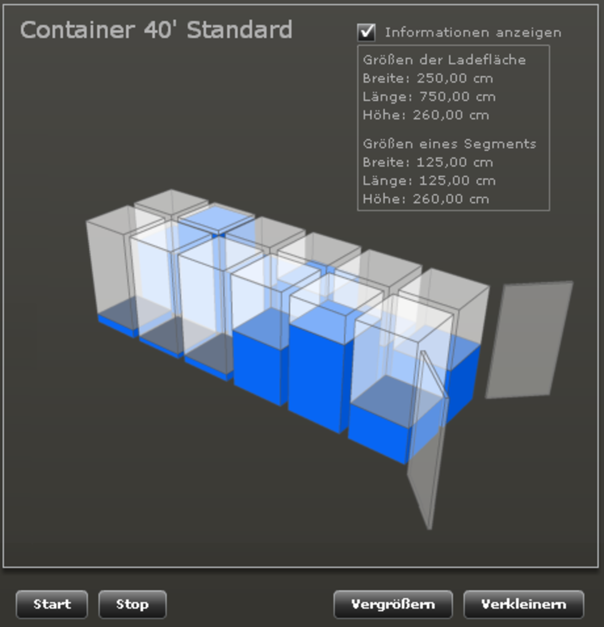 Find empty space in container