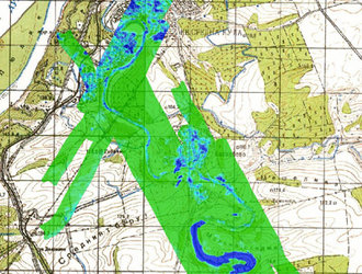 Danube river: soil moisture map