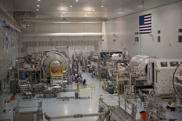 Cupola mated to the Tranquility node in NASA's Space Station Processing Facility