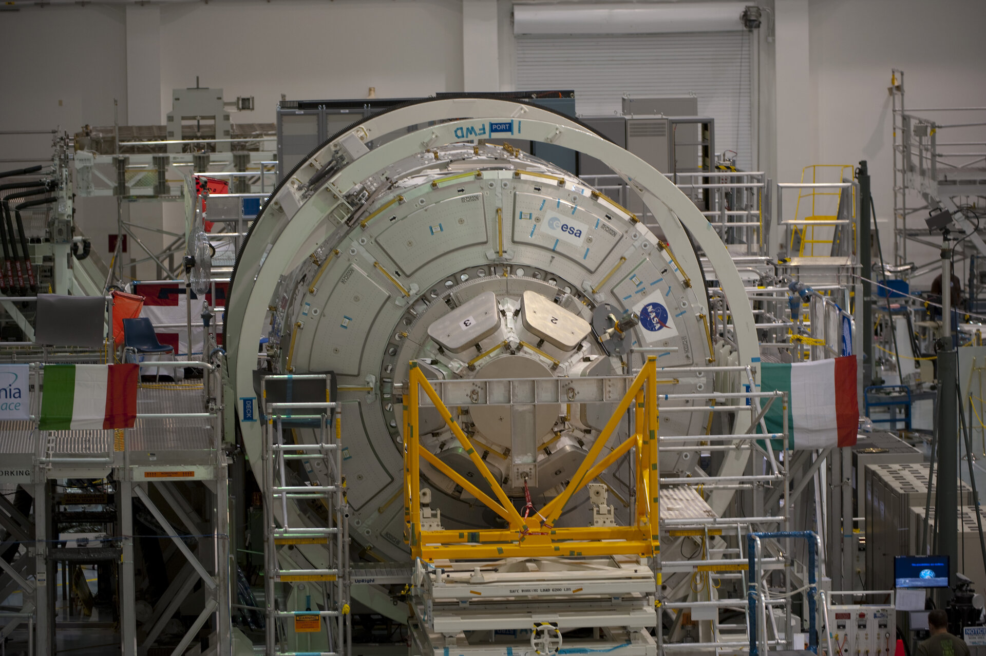 Cupola mated to the Tranquility node in NASA's Space Station Processing Facility