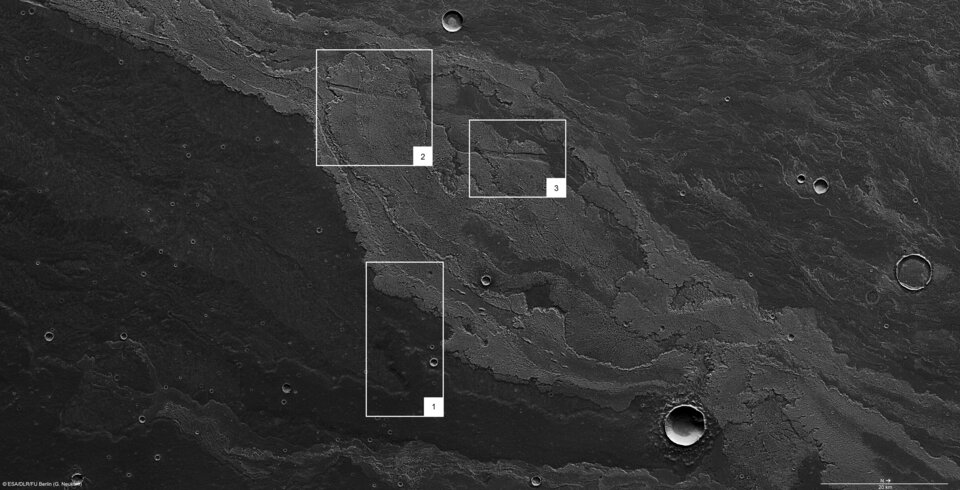 Daedalia Planum annotated nadir image