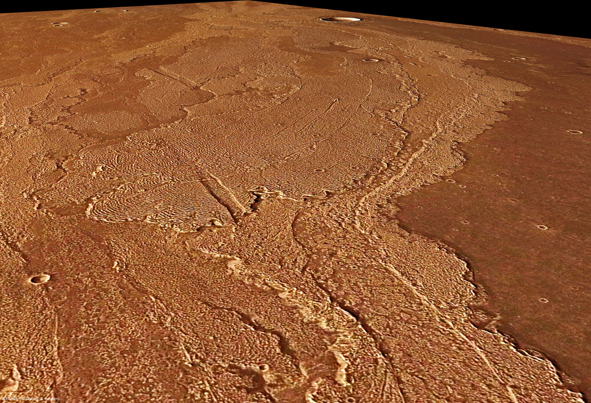 Daedalia Planum in perspective