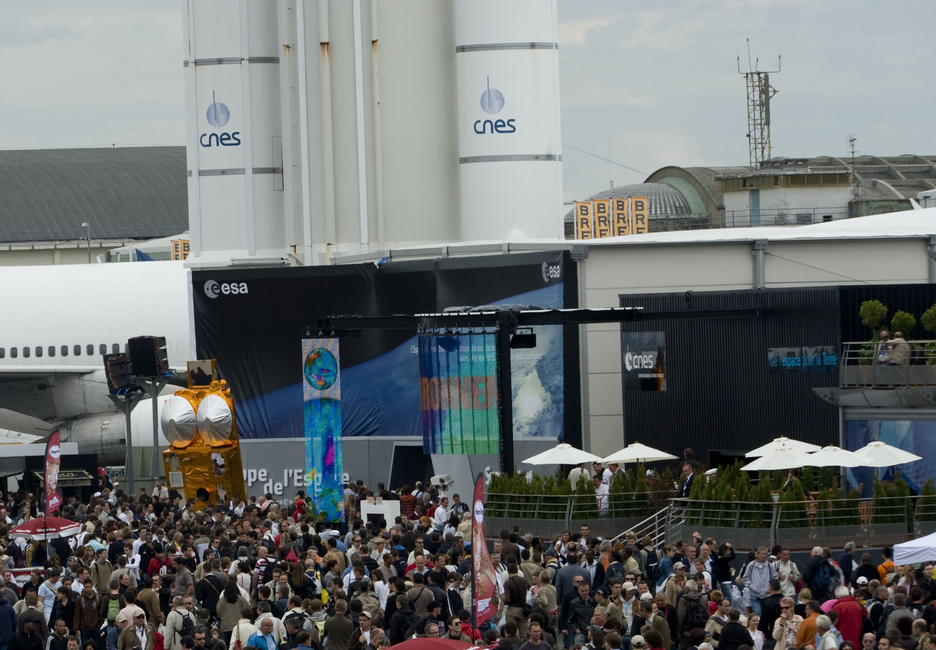 External view of the ESA Pavilion, Paris Air Show.