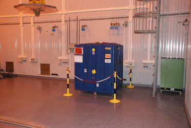 Proba-2 back in its storage container in the cleanroom