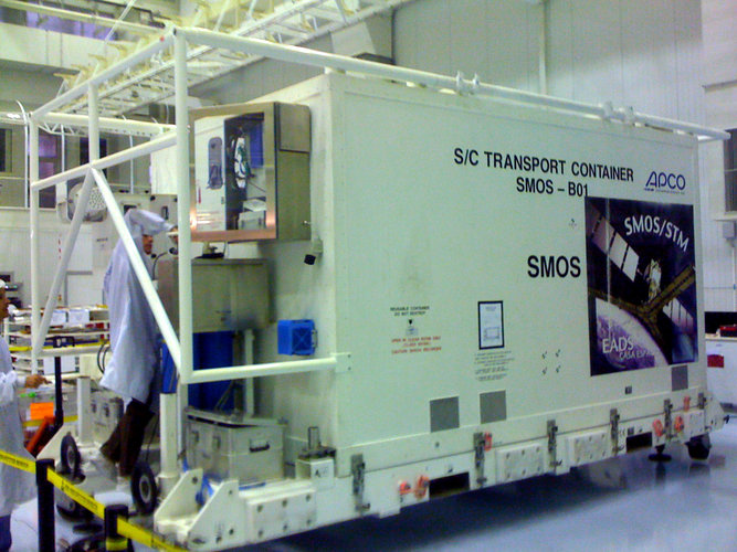 SMOS container before shipment to Russia