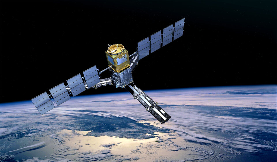 Representación de SMOS en órbita