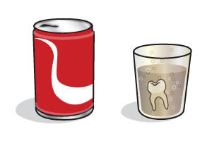 Esperimento: effetto della cola sui denti