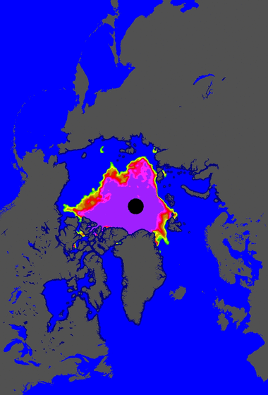 Arctic ice concentration