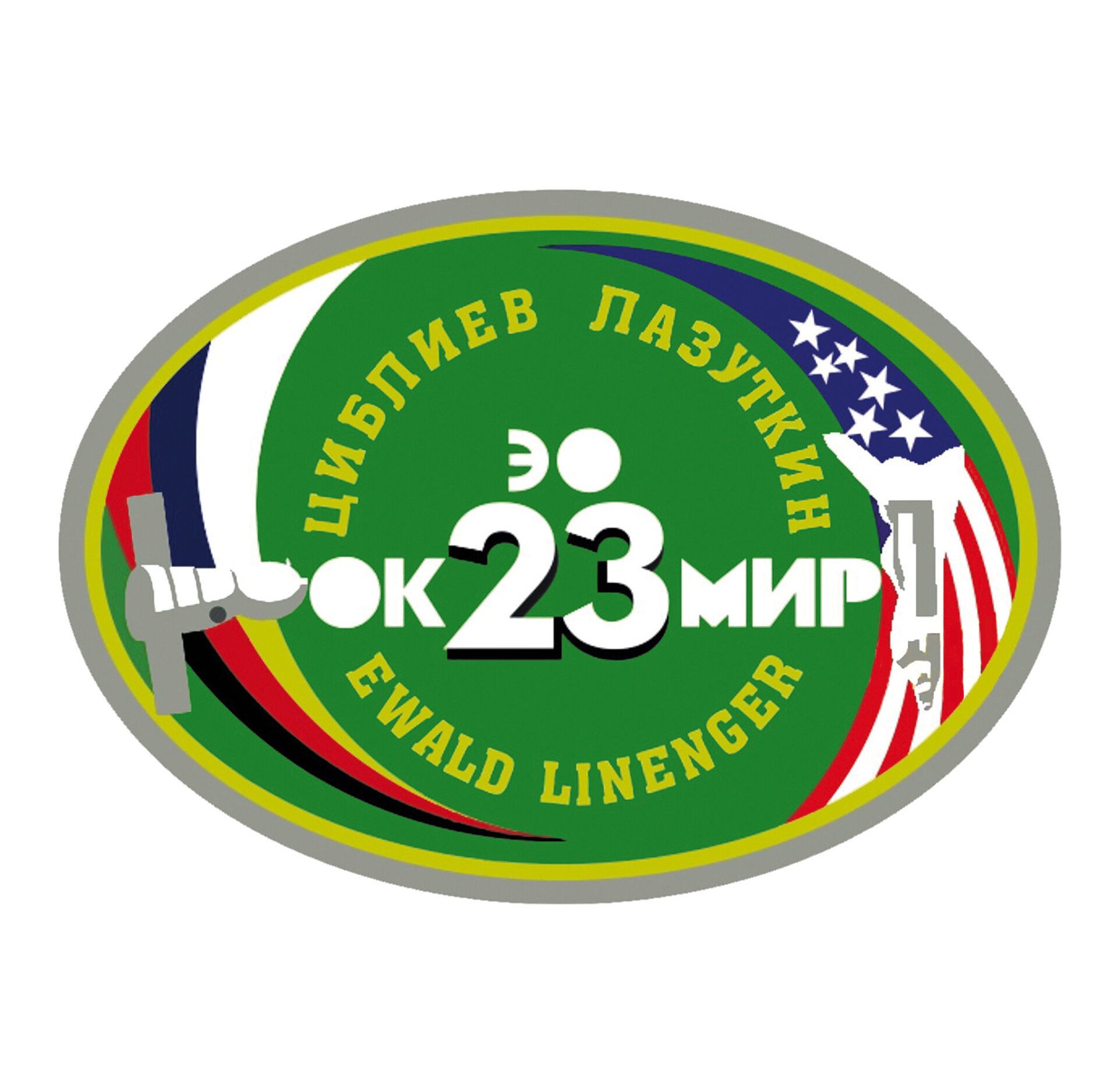 Soyuz TM-25/Mir EO 23 patch, 1997