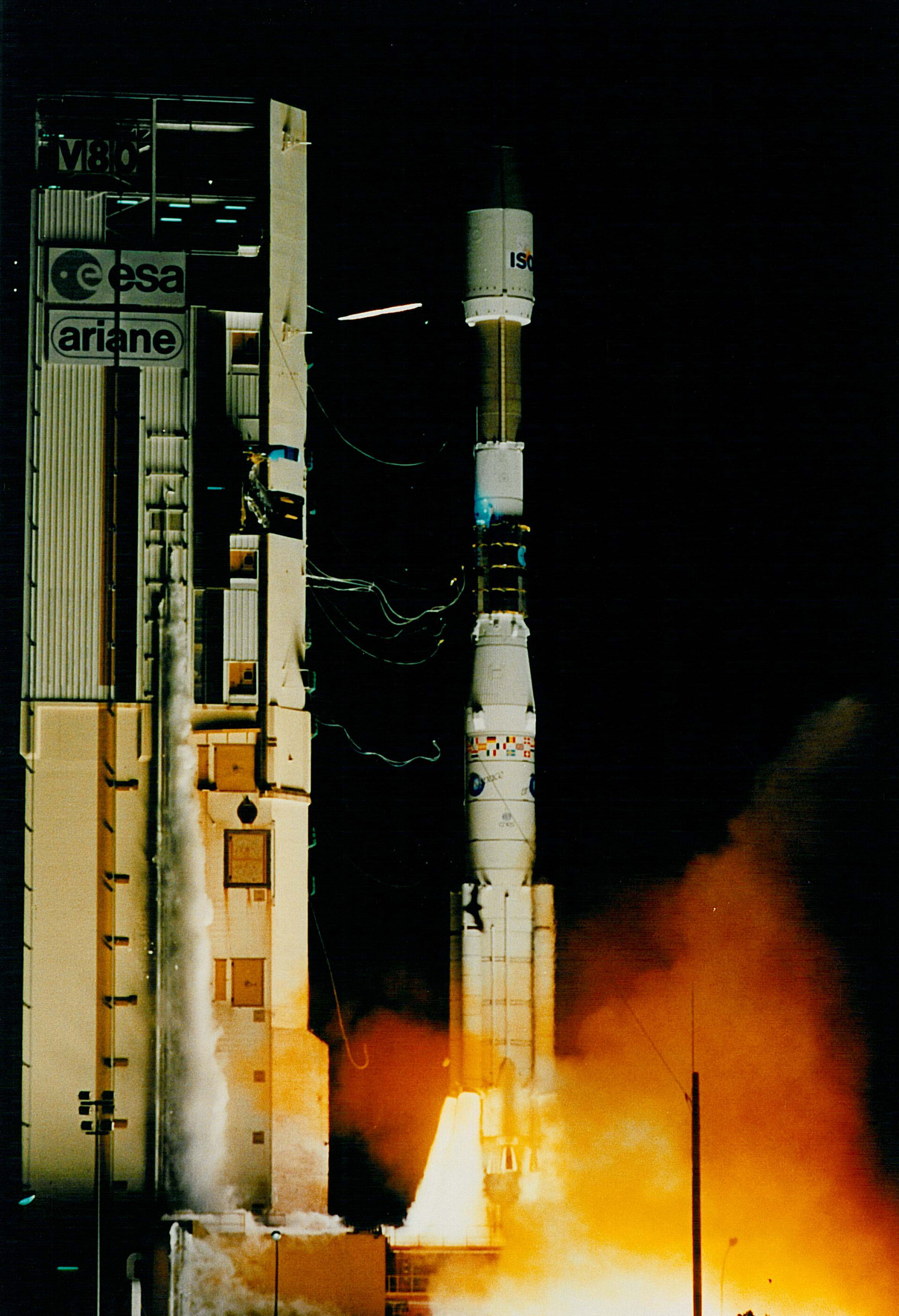 Launch of ISO on board Ariane, 1995