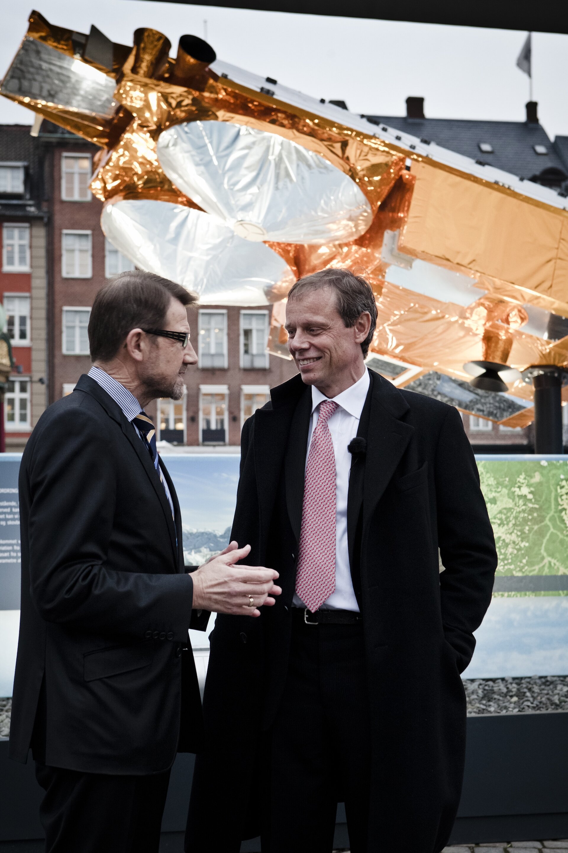 Minister Helge Sander with ESA astronaut Christer Fuglesang