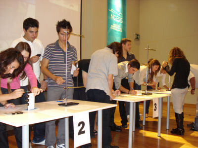 Schoolchildren are conducting the experiment on Earth during the 'Take your classroom into space' event