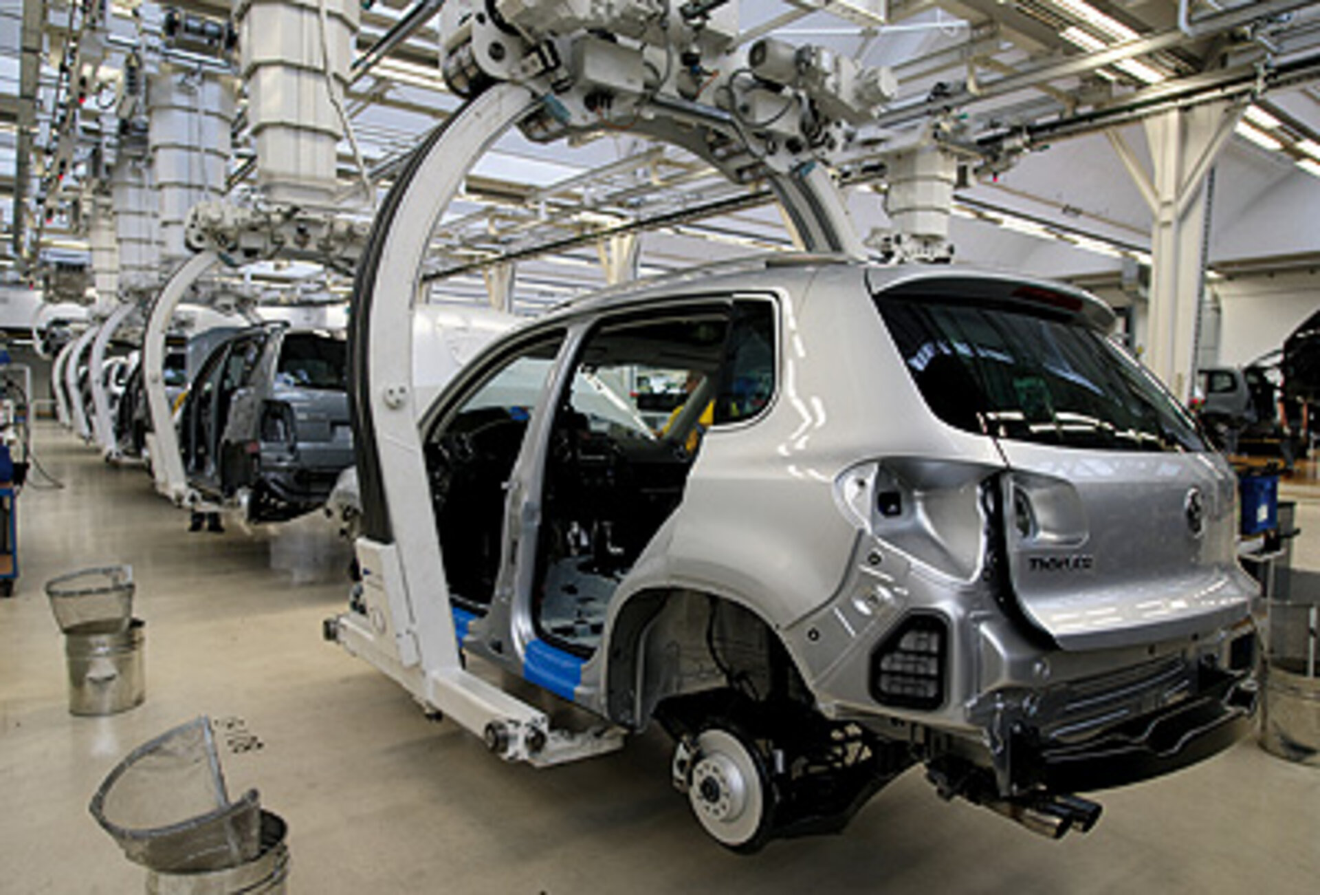 Car on assembly line