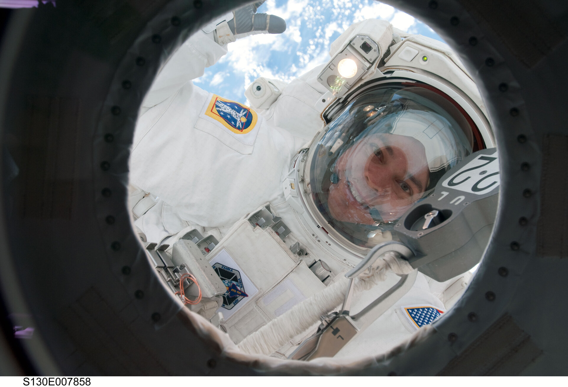 Astronaut Robert Behnken during the EVA 2