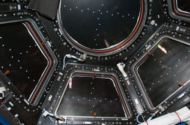 Cupola with shutters closed seen from inside