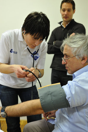 Samantha Cristoforetti during training at EAC, January 2010