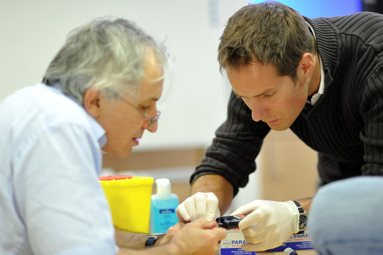 Thomas Pesquet during training at EAC, January 2010