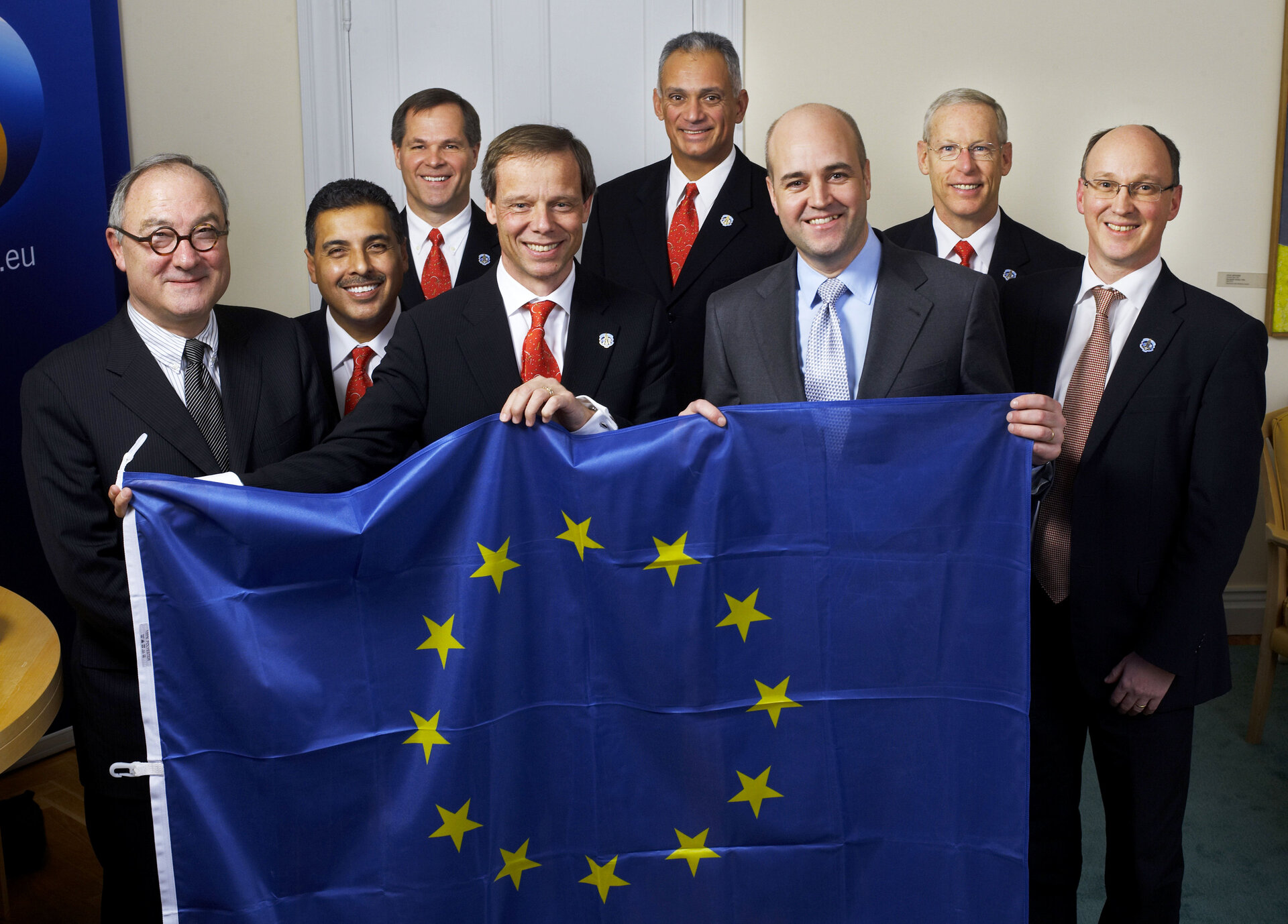 European union flag returns home