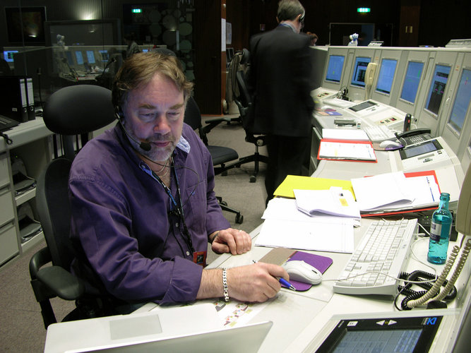 Richard Francis during dress rehearsal at ESOC