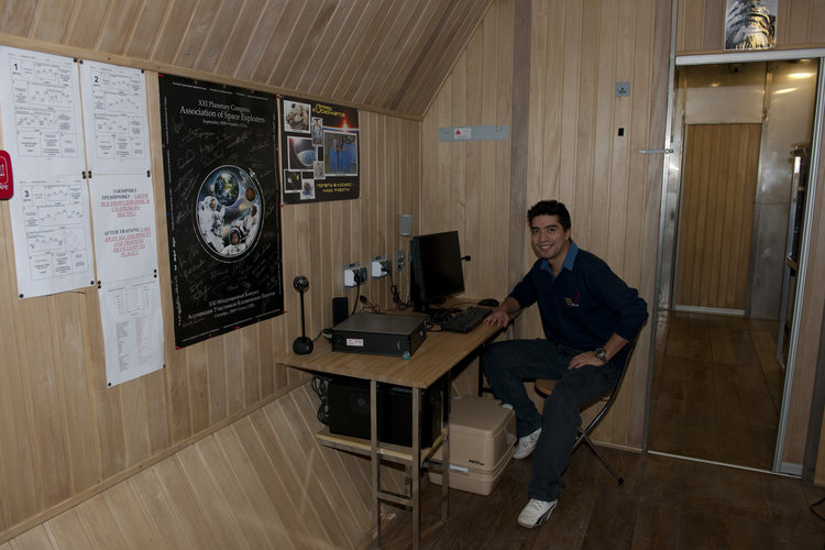 Diego Urbina in the Mars500 facility