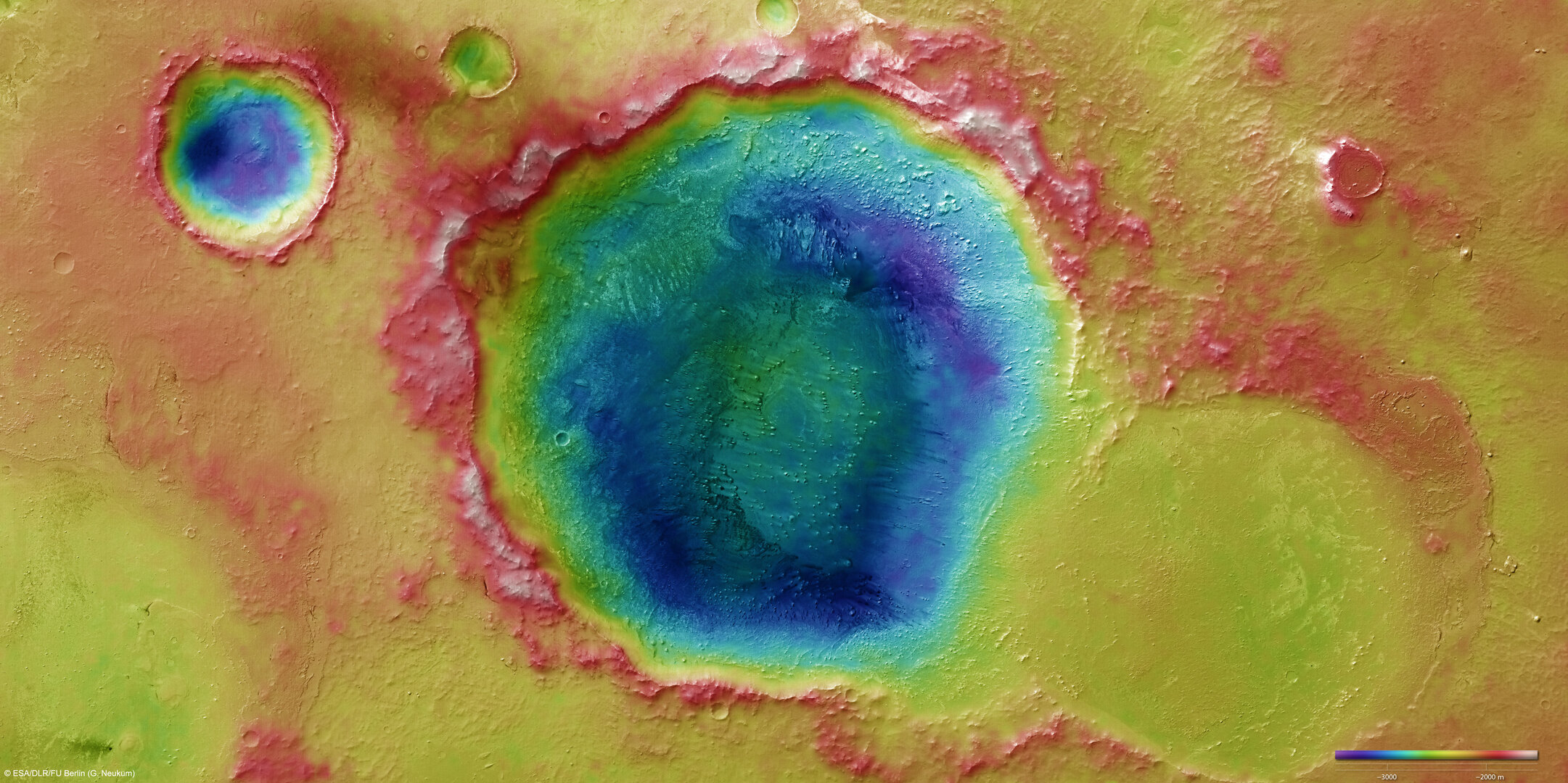 Elevation of the Meridiani Planum