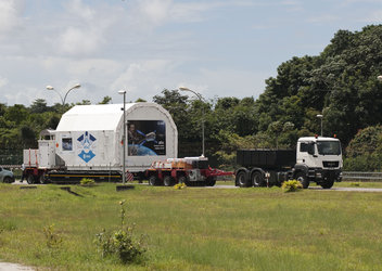 ATV-2 arrives at Europe's Spaceport