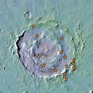 Lyot crater and the locations of the hydrated minerals