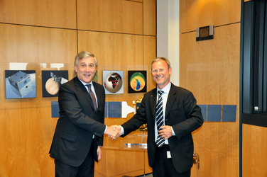 EC Vice-President Tajani and Volker Liebig