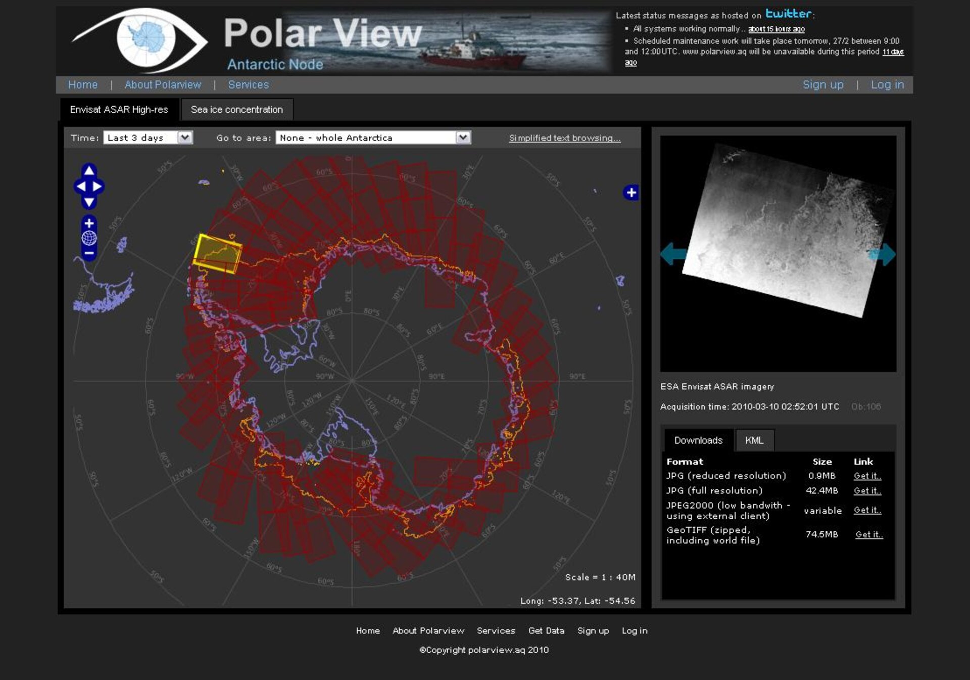 Polar View Antarctic Node