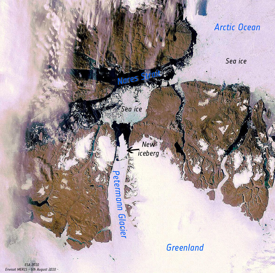 MERIS image after iceberg calving