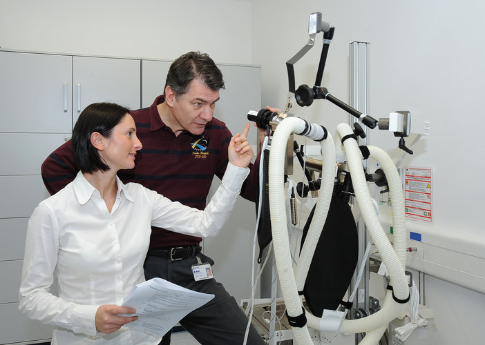 Paolo Nespoli during training